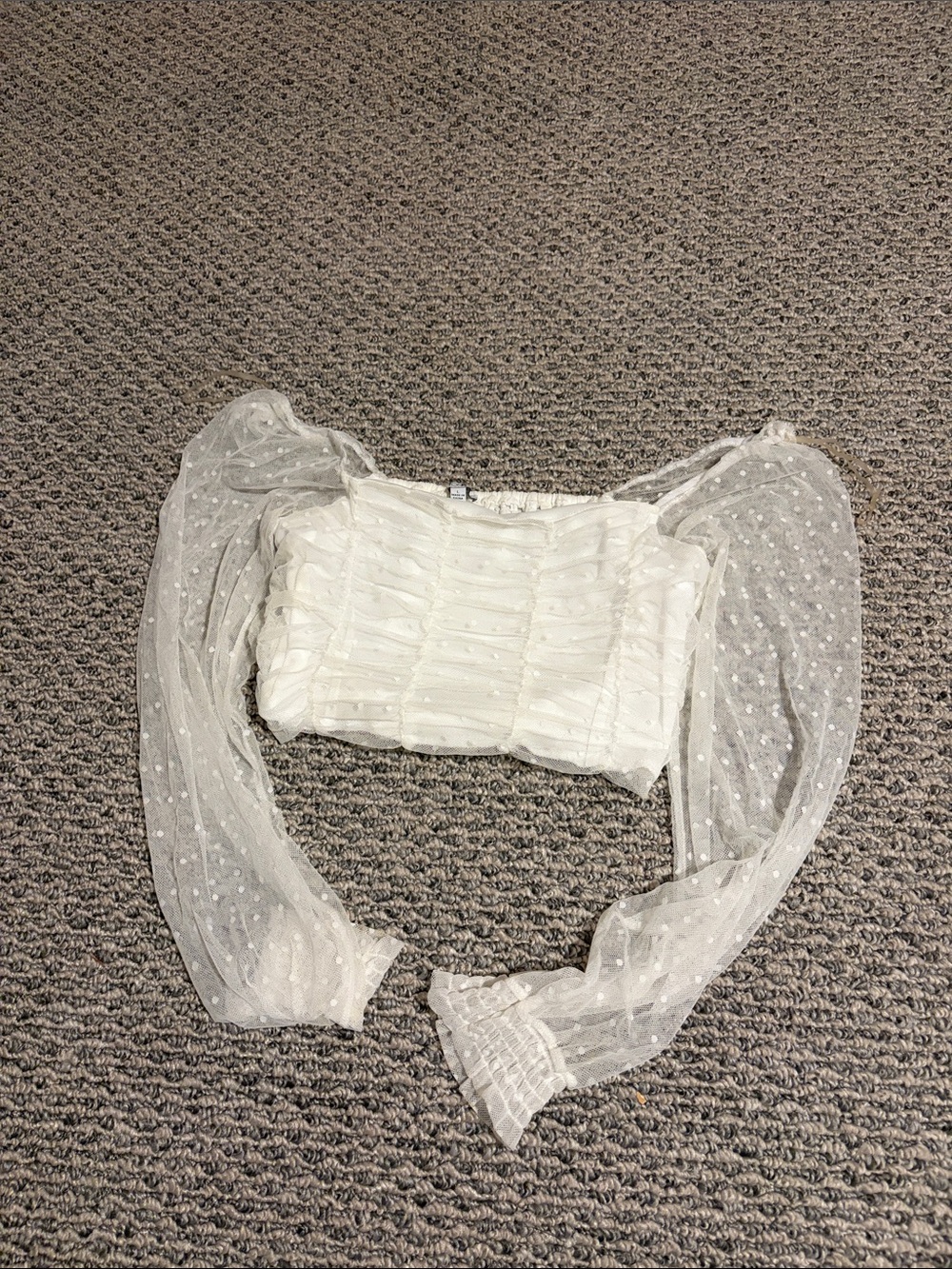 Cropped White Date Night Top